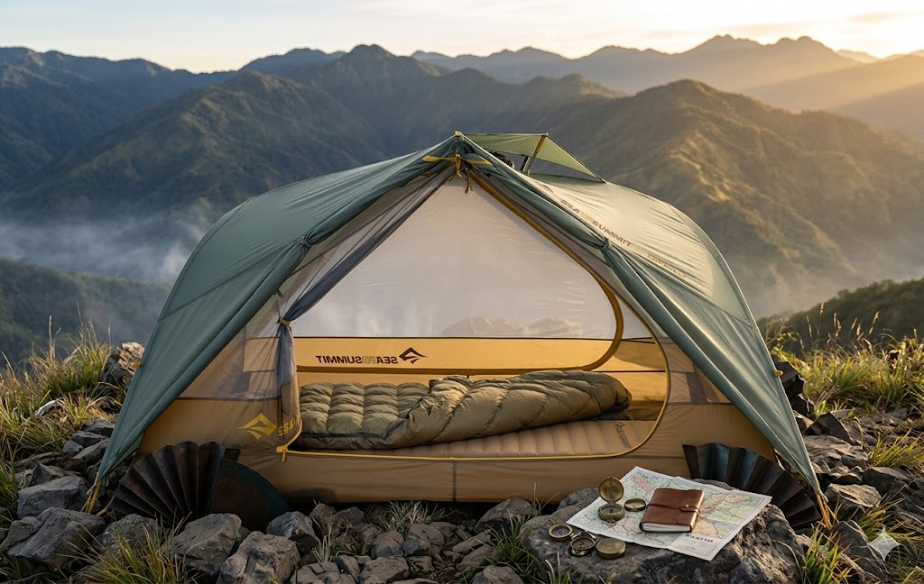 Campeurs utilisant une tente Tent City Outdoor en pleine nature